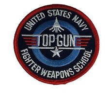 USN NAVY TOP GUN FIGHTER WEAPONS SCHOOL PATCH NAVAL AVIATION VETERAN PILOT picture