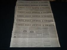 1849 LOWELL DAILY JOURNAL & COURIER NEWSPAPER LOT OF 7 - MASSACHUSESTTS- NP 614D picture