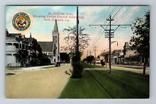 New Orleans LA-Louisiana, Christ Church Cathedral, Antique Vintage Postcard picture