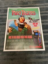  1984 FACTORY ORIGINAL BALLY/MIDWAY TWO TIGERS 17 X 22 POSTER WITH 2 FREE FLYERS picture