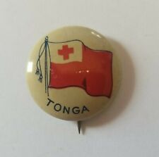 Tonga Country Flag Flag Pin Back Button Vintage  picture