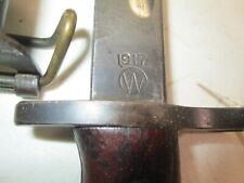 WWI US MODEL 1917 ENDFIELD BAYONET W SCABBARD MARKED WINCHESTER DATED 1917 #C28 picture