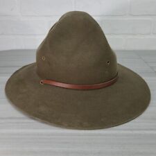 VINTAGE BOY SCOUT TROOP LEADER'S HAT  VERY GOOD COND. made In USA 7 1/8-57 picture