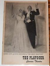 Russel Crouse Howard Lindsay / PLAYGOER CURRAN THEATRE ALFRED LUNT & LYNN picture