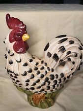 Vintage Large Colorful Handpainted Ceramic Rooster Figurine (C2) picture