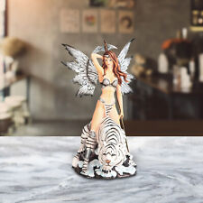 Warrior Fairy w/ White Tiger and Spear Statue 14