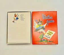 Vintage 1960s MOTHER GOOSE Child's Writing Paper Stationary Box Note Set picture