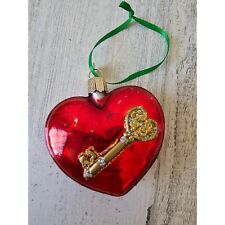 OWC Old world heart locket glass part ornament Valentine's picture