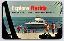 c1970s Explore Florida Souvenir Summer Vacation Checklist Vintage FL Postcard picture