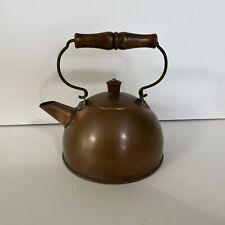 Antique Paul Revere Ware Copper Tea Kettle Pot Wood Handle  7