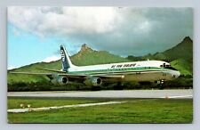 AIR NEW ZELAND DC-8 AIRCRAFT POSTCARD picture