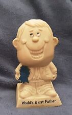 Vintage R & W Berries Co. World's Best Father Figurine 1970 Made In U.S.A 6” picture