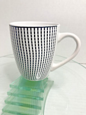 Royal Norfolk Stoneware Black Stripes Coffee Cup Mug (Microwave/Dishwasher Safe) picture