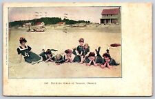 Postcard Bathing Girls At Seaside, Oregon Posted 1910 picture