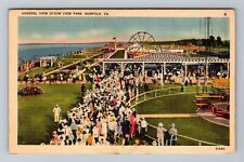 Norfolk VA-Virginia, General View Ocean View Park, Vintage c1945 Postcard picture
