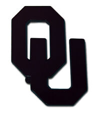 university of oklahoma sooners black OU logo chrome car auto emblem usa made picture