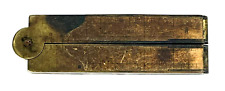 Antique Vintage Lufkin No 386 Wood Brass Folding Carpenters Ruler 12” Caliper US picture
