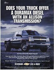 2004 Chevrolet Silverado Duramax Diesel w/ Allison Transmission Print Ad/Poster picture