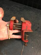Vintage Cast Iron Jewelrs Bench Vice 1 3/4in Jaws Shop Tool  picture