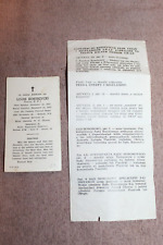 Original WW1 U.S. Army Polish-American Serviceman's Death Notice & Vet. Document picture