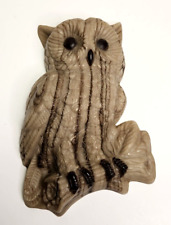 Vintage Mt St Helens Ash Owl Wall Plaque Hanging Aprox 7.5