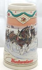 Budweiser Stein Mug 1996 Collectible Ceramic American Homestead Holiday Gift picture