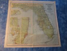 ANTIQUE FLORIDA MAP January 1930 National Geographic picture