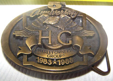Vintage Harley Davidson Owner's Group HOG 5th Anniversary 1983-1988 Buckle NOS picture