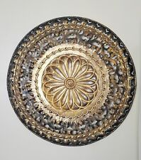 Vintage Italian Brass Wall Hanging Decorative Medallion Marked Made in Italy  picture