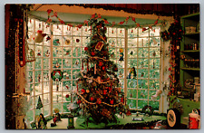 Postcard Roger's Christmas House & Village Decorated Tree Brooksville Florida picture