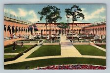 Sarasota FL, Inner Court Ringling Art Museum, Florida c1939 Vintage Postcard picture