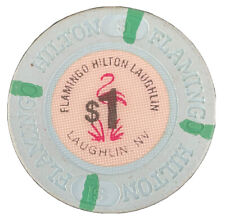 Flamingo Hilton Poker Chip Casino Token $1.00 Dollar Laughlin NV Circa 1990-2000 picture