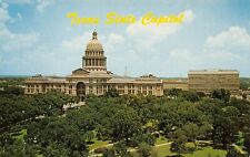Austin TX Texas Downtown State Capitol 1950s Court House Vtg Postcard O8 picture
