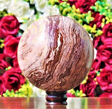 Nice 200MM Brown Chocolate Jasper Stone Crystal Healing Reiki Chakra Sphere Ball picture