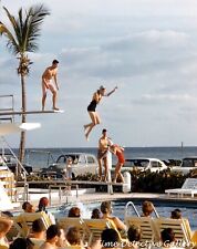 Beachside Pool, Miami, Florida - 1959 - Vintage Photo Print picture