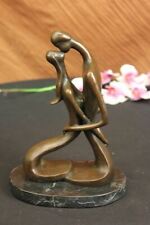 Art Deco Modern Bronze Sculpture Statue Figure Abstract Couple Loved Family DEAL picture