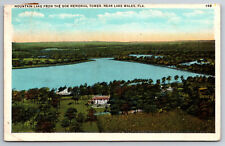 Vintage Postcard FL Lake Mountain Lake Aerial View c1936 ~6334 picture