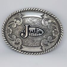 Justin Brand Trophy Belt Buckle 4'' x 3