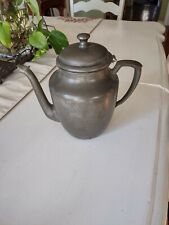 Vintage pewter teapot Old English Genuine coffee tea pot Fireplace 8