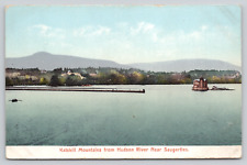 Postcard Katskill Mountains from Hudson River Near Saugerties A112 picture