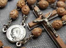 Vintage Official Pope Saint John Paul II JPII carved beads G38 picture