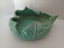 Vintage MCM Artistic Potteries Co Los Angeles CA Free Form Planter or Bowl Green picture