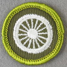 CYCLING 1961-1968 Type F Rolled Edge Khaki Twill Merit Badge picture