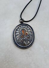Antique Miniature silver Icon Mother of God Silver 84° Sterling Vintage picture
