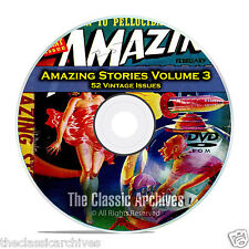 Amazing Stories Vol 3, 52 Vintage Pulp Magazine, Fiction, Hugo Gernsbeck DVD C33 picture