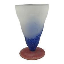 Vintage Tricolor Satin Splatter Finished Tall Vase 8.5