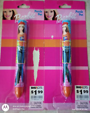 2x NEW 2002 TOY ISLAND BARBIE PUZZLE PENS LOT picture