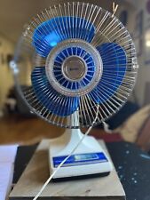 Vintage 12 Inch Oscillating Fan By Lasko Blue Blades Read Description picture