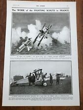 ww1 full page print  the work of the fighting scouts in france  areoplanes  picture