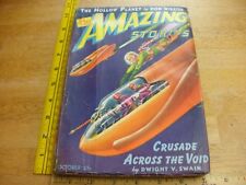 Amazing Stories October 1942 pulp magazine VINTAGE Don Wilcox Malcolm Smith art picture